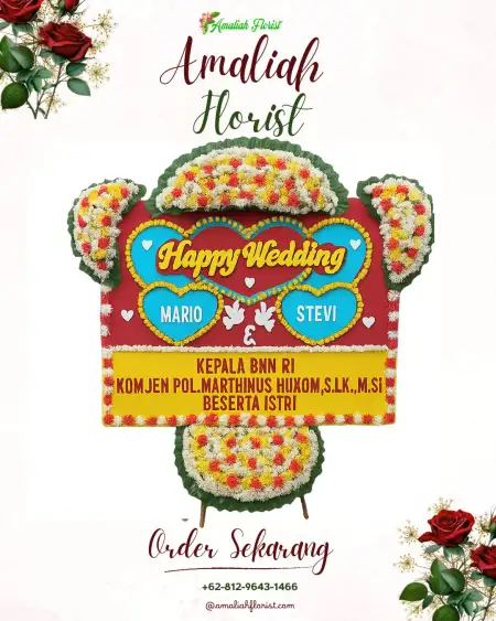Papan Bunga Pernikahan Bacan